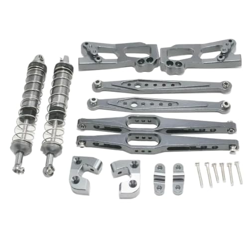 ForgeCore 12428 12423 12428-a/b/c RC-Auto Ersatzteile Metall Hinterachse Hauptstrahl-Upgrade-Kit kompatibel mit verschiedenen RC-Modellen(Silver) von ForgeCore