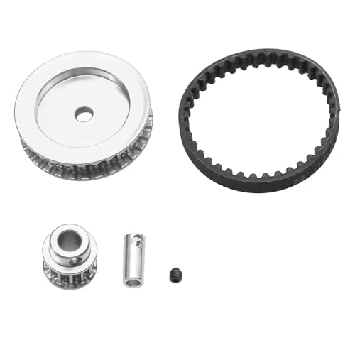 ForgeCore 12T 30T -Gürtelantriebsübertragungsgetriebe für 1/10 -Skala RC Crawler Car Upgrade DIY -Teile, die mit TRX6 kompatibel sind und ähnliche Modelle(Silver) von ForgeCore