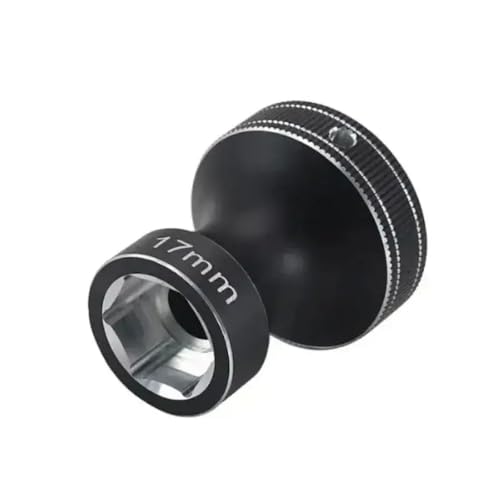 ForgeCore 17 mm Rad Sechskantnusshülsenschlüssel -Metall -Werkzeug für 1/8 -Skala RC -Autos kompatibel mit verschiedenen RC -Modellen außerhalb der Straße wie Traxas und Anderen(Black Silver) von ForgeCore
