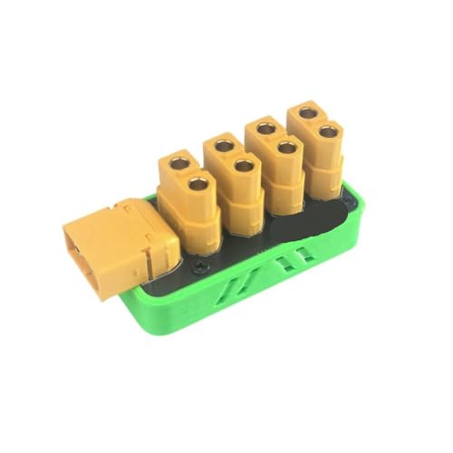 ForgeCore 1pcs 200A -Stromverteilungskarte 4 Kanäle XT60 -Anschluss Männlicher weiblicher Stecker 50 -mm -Schweißscheibenplattenplatte mit RC -Autobootmodellen kompatibel(XT60 to XT60 w Base) von ForgeCore