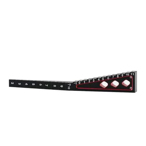 ForgeCore 2 in 1 Aluminium -Fahrhöhe und Herrenlineal -Lineal mit 1/10 1/8 1/16 1/14 Skala RC Touring Cars und Drift Cars(Black) von ForgeCore