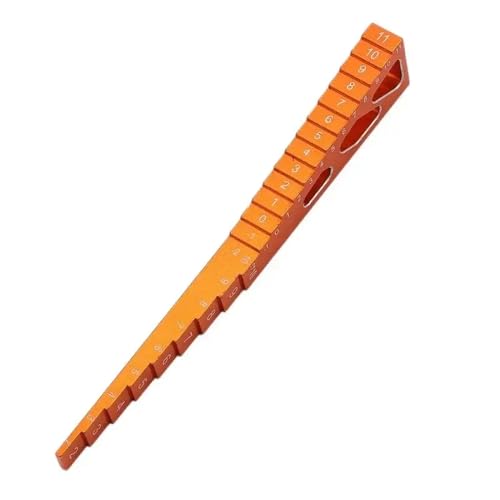 ForgeCore 2 in 1 Aluminium -Fahrhöhe und Herrenlineal -Lineal mit 1/10 1/8 1/16 1/14 Skala RC Touring Cars und Drift Cars(Orange) von ForgeCore