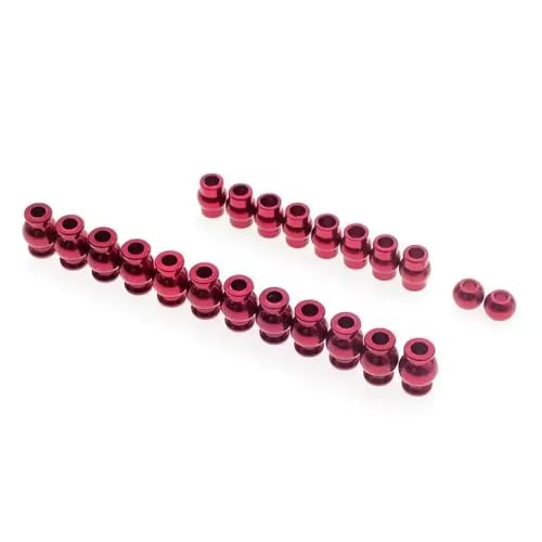 ForgeCore 22pcs Aluminium Pivot Ball Head Set kompatibel mit 1 10 -Skala 4x4 RC -Auto -Upgrade -Teilen(Red) von ForgeCore