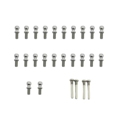 ForgeCore 26 Stücke 1 12 Maßstab Metallschrauben Ball Kopf Einrichtungs -Upgrade -Teile kompatibel mit A949 A959 A969 A979 K929 RC Car Buggy Models von ForgeCore