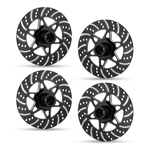 ForgeCore 4pcs 17mm Hex Hub -Adapter -Radscheibenscheiben -Metall -Upgrade -Teile, die mit 1/7 1/8 RC -Autos wie unbegrenzter Verbrechen kompatibel sind(Black) von ForgeCore