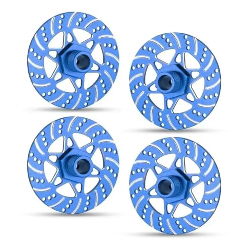 ForgeCore 4pcs 17mm Hex Hub -Adapter -Radscheibenscheiben -Metall -Upgrade -Teile, die mit 1/7 1/8 RC -Autos wie unbegrenzter Verbrechen kompatibel sind(Blue) von ForgeCore