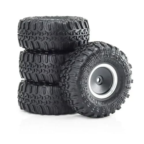 ForgeCore 4pcs 55mm 1,0 Metall -Beadlock -Räder und Reifen, die mit 1/18 1/24 RC -Crawler -Autos wie SCX24 AX24 -Modelle kompatibel sind von ForgeCore