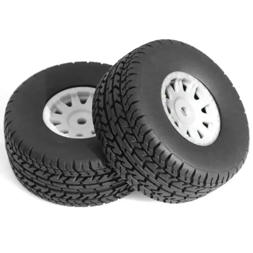 ForgeCore 4pcs 65mm Gummireifen mit 12 mm Hex ARA550116 kompatibel mit 1 14 -Skala -RC -Autos wie Mojave Grom Upgrade -Teile und Zubehör(White) von ForgeCore