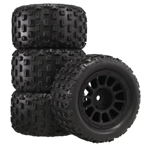 ForgeCore 4pcs 74mm Gummireifen mit 12 -mm -Hex -Rädern kompatibel mit 1/16 1/18 RC -Cars -Teilen und ähnlichen Modellen(Black) von ForgeCore