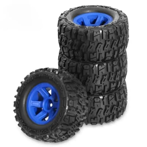 ForgeCore 4pcs 90 mm RC -Autoreifen mit 12 mm Sechskantrad anpasst 1 16 Modelle mit TRXS 16207 16208 16101 Upgrade -Teile(Blue) von ForgeCore