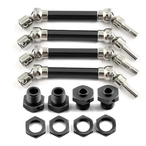 ForgeCore 4pcs Metallantriebswelle vorne und hinten mit Radsexemitiskompatibel mit 1 8 Skala 4x4 RC -Autos 3S 1 8 550 Mega 4x4 Upgrade -Teile(Black) von ForgeCore