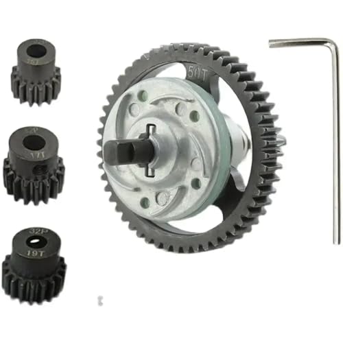 ForgeCore 6878 Metalldifferentialgetriebe Komplette Slipperkupplung 50T 52T 53T 54T kompatibel mit 1 10 Skala 4x4 RC -Autos wie Raschel 4x4 Modelle(50T) von ForgeCore