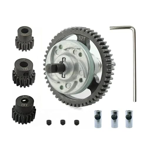 ForgeCore 6878 Metalldifferentialgetriebe Komplette Slipperkupplung 50T 52T 53T 54T kompatibel mit 1 10 Skala 4x4 RC -Autos wie Raschel 4x4 Modelle(52T) von ForgeCore