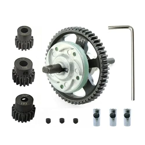 ForgeCore 6878 Metalldifferentialgetriebe Komplette Slipperkupplung 50T 52T 53T 54T kompatibel mit 1 10 Skala 4x4 RC -Autos wie Raschel 4x4 Modelle(54T) von ForgeCore