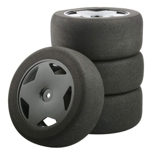 ForgeCore 85 -mm -Schwammreifen RC -Reifen Plastikräder 144001 124017 124016 144010 Upgrade -Teile mit verschiedenen RC -Automodellen kompatibel(Black) von ForgeCore