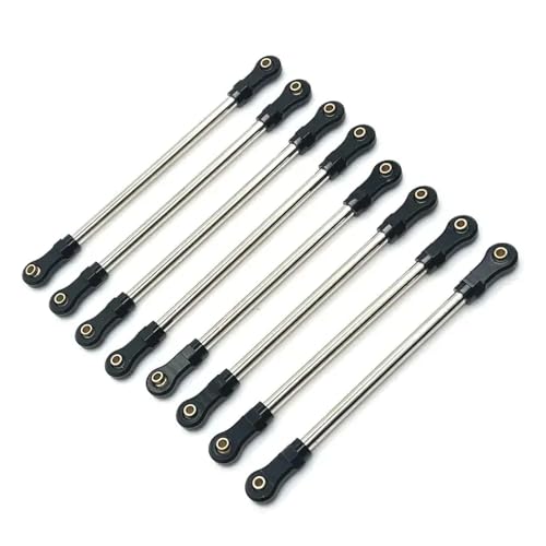 ForgeCore 8pcs Yikong YK4106 YK4107 Metall Pull Rod Link Stange Linkage Set für 1 10 Skala RC Crawler Car Upgrade kompatibel mit verschiedenen Crawler -Modellen(Black) von ForgeCore