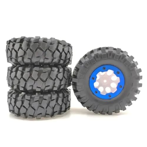 ForgeCore 96 mm 1,9 -Zoll -Gummi -Reifen Rad Rim Set für 1 10 Skala RC Crawler Car kompatibel mit CC01 -TF2 -Modellen(White) von ForgeCore