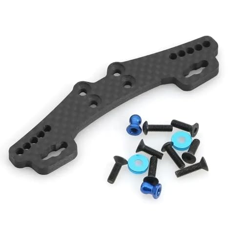 ForgeCore Carbon Faser Stoßdämpferdämpfer bleiben vorne und hinten 54452 54453 kompatibel mit 1/10 RC-Automodellen mit 1/10-Skala wie XV01 XV-01 Upgrade-Ersatzteile(F) von ForgeCore