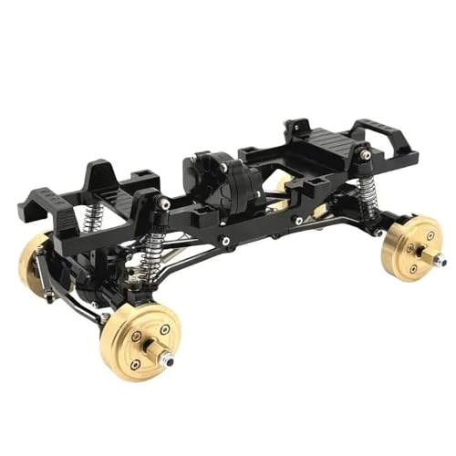 ForgeCore FMS 1 24 RC -Auto -Upgrade -Chassis mit Allen Metallrahmen -Ersatzteilen Dual -Speed -Getriebe und Gegengewicht kompatibel mit 1 24 -Skala -RC -Modellen(Black) von ForgeCore