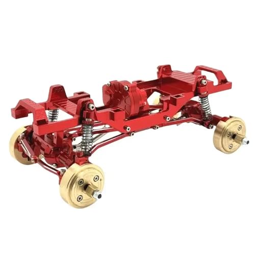 ForgeCore FMS 1 24 RC -Auto -Upgrade -Chassis mit Allen Metallrahmen -Ersatzteilen Dual -Speed -Getriebe und Gegengewicht kompatibel mit 1 24 -Skala -RC -Modellen(Red) von ForgeCore
