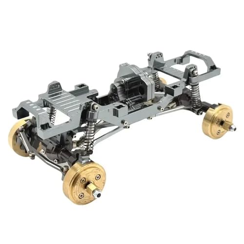 ForgeCore FMS 1 24 RC -Auto -Upgrade -Chassis mit Allen Metallrahmen -Ersatzteilen Dual -Speed -Getriebe und Gegengewicht kompatibel mit 1 24 -Skala -RC -Modellen(Titanium Color) von ForgeCore