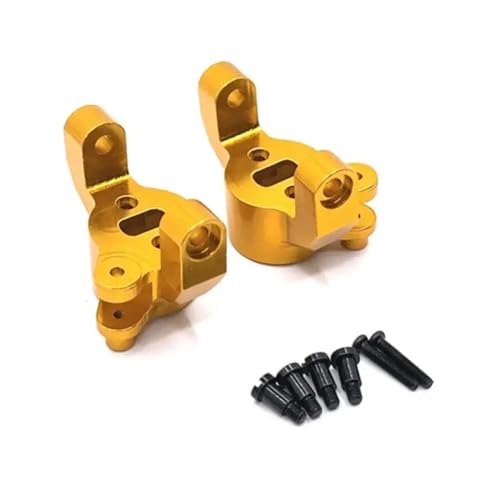 ForgeCore Metall Front C-Hub-Träger-Caster-Block kompatibel mit RC-Automodellen ZP1001 ZP1002 ZP1003 ZP1004 ZP 1001 1 10 Scale Aftermarket-Austausch(Yellow) von ForgeCore