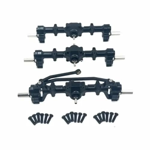 ForgeCore Metall -Upgrade -Achsen vordere Mitte zurück für 1 16 Maßstab B16 B36 6WD RC Vehikel mit ähnlichen Modellabsagen aus dem Straßenauto -Autoteile kompatibel(Black) von ForgeCore