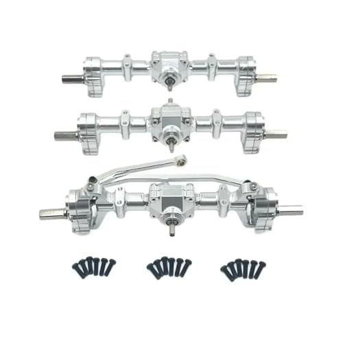 ForgeCore Metall -Upgrade -Achsen vordere Mitte zurück für 1 16 Maßstab B16 B36 6WD RC Vehikel mit ähnlichen Modellabsagen aus dem Straßenauto -Autoteile kompatibel(Silver) von ForgeCore