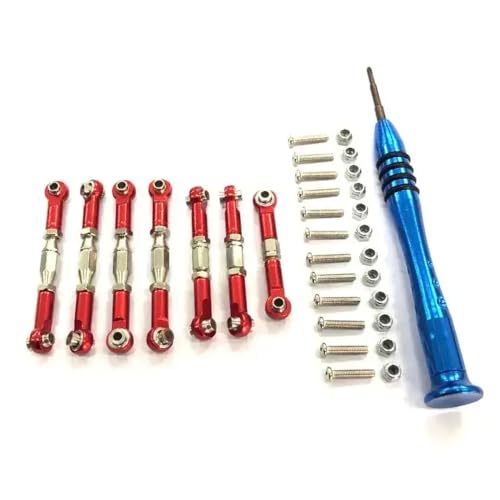 ForgeCore Metalllenker Schwung Arm Basis C hintere Hub -Sitz -Servo -Pull -Stange -Upgrade -Teile für 1 14 144001 Skala RC -Auto kompatibel mit verschiedenen Modellen(Red) von ForgeCore