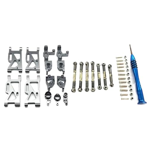 ForgeCore Metalllenker Schwung Arm Basis C hintere Hub -Sitz -Servo -Pull -Stange -Upgrade -Teile für 1 14 144001 Skala RC -Auto kompatibel mit verschiedenen Modellen(Titanium) von ForgeCore