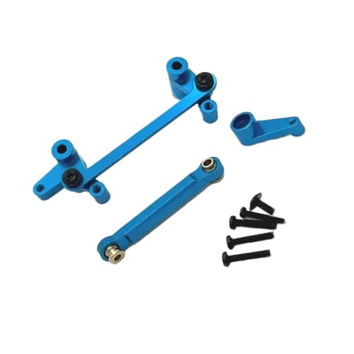 ForgeCore Metalllenker -Set -Servo -Arm- und Bindage -Stange -Set RC -Auto -Upgrade -Teile kompatibel mit 144016 144018 Zubehör(Bleu) von ForgeCore