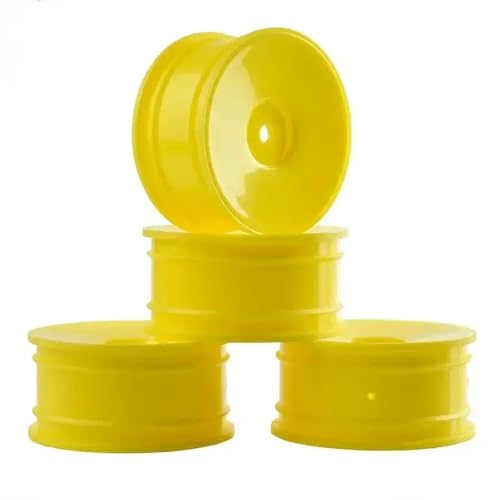 ForgeCore Plastic Wheel Rand für 1 10 Skala RC Road Racing Car 901ALL FITS 94123 94122 94103 D4 D3 kompatibel mit ähnlichen Modellen(Yellow) von ForgeCore