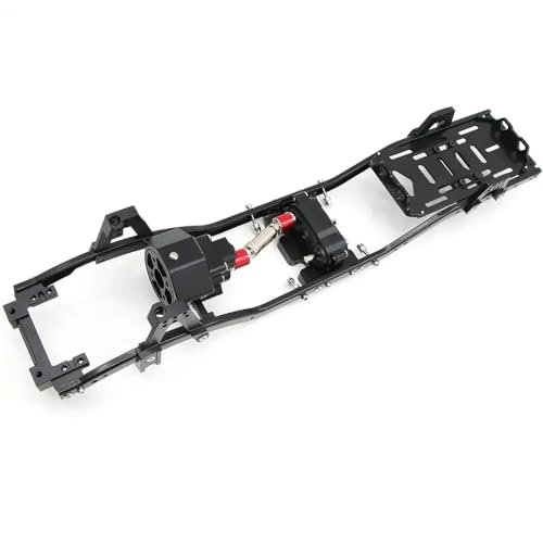 ForgeCore RC -Metall -Chassis -Rahmen 313 mm Radstand vordere Getriebe mit 1 10 -Skala -Karosserieschalen kompatibel(Black) von ForgeCore