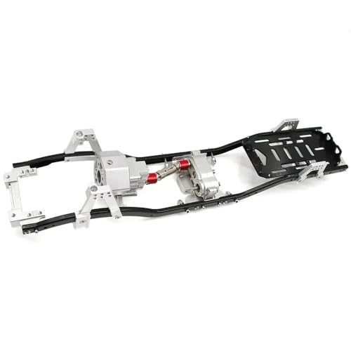 ForgeCore RC -Metall -Chassis -Rahmen 313 mm Radstand vordere Getriebe mit 1 10 -Skala -Karosserieschalen kompatibel(Silver) von ForgeCore