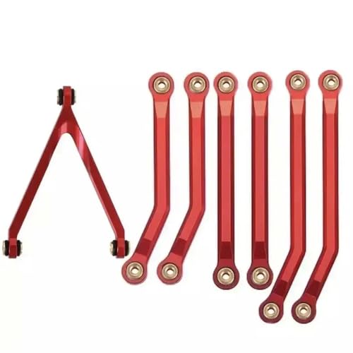Kompatible Aluminium -Chassis -Links für 1/24 Skala RC Crawler Fits SCX24 AXI00001 C10 AXI00002 und AXI00006 -Modelle(Red) von ForgeCore