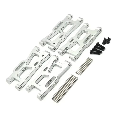 Kompatible RC -Auto -Upgrade -Teile C8803 Vorderer Rückhängelarm Metall für 144016 144018 Modelle 1/14 1/12 Fahrzeuge Skalierungen(Silver) von ForgeCore