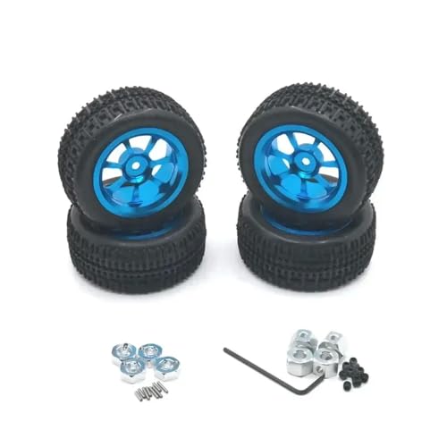Metallrad -Reifen -Upgrade für Mn RC HL kompatibel mit Fernbedienungsautos(Blue) von ForgeCore