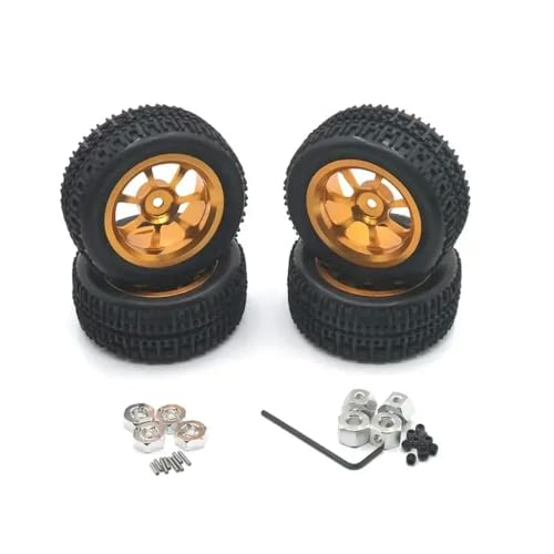 Metallrad -Reifen -Upgrade für Mn RC HL kompatibel mit Fernbedienungsautos(Yellow) von ForgeCore