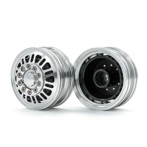 Metallschmale Räder vordere und hintere Paar für 1 14 -Skala -RC -Anhänger -Auto -DIY -Teile, die mit verschiedenen RC -Modellen kompatibel sind(2pcs Front) von ForgeCore