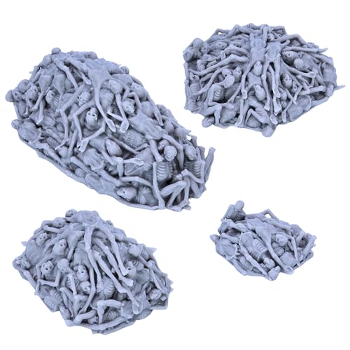 Corpse Pile Terrain Set – 4 Streugelände für Tisch-RPGs, 28 mm - 32 mm Maßstab, untote Landschaft, DND, Wargames, druckbare Landschaft, lizenziert, unlackiertes Gelände aus Kunstharz für Sammler Corpse Pile Terrain Set – 4 Streugelände für Tisch-RPGs, 28 mm - 32 mm Maßstab, untote Landschaft, DND, Wargames, druckbare Landschaft, lizenziert, unlackiertes Gelände aus Kunstharz für Sammler von Forged Terrain