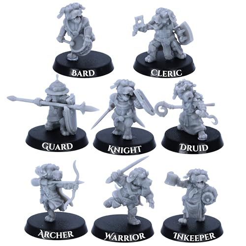 Dog Folk Miniaturen Set – 8 Hunde-Miniaturen für Tisch-RPGs, Fantasy-Modelle im Maßstab 28 mm, DND, Pathfinder, Wargames, Epische Miniaturen, lizenziert, unlackierte Figuren aus Kunstharz, Sammler und Dog Folk Miniaturen Set – 8 Hunde-Miniaturen für Tisch-RPGs, Fantasy-Modelle im Maßstab 28 mm, DND, Pathfinder, Wargames, Epische Miniaturen, lizenziert, unlackierte Figuren aus Kunstharz, Sammler und von Forged Terrain