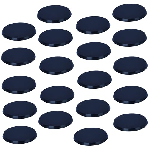 Forged Terrain 50 mm runde Basen – 20 Stück 40 [cs Bundle Lot Schwarz Kunststoff Miniatursockel für Wargaming, Tischspiele, Hobby-Modellzubehör, Mini-Figuren-Basing & Diorama-Zubehör (20) von Forged Terrain