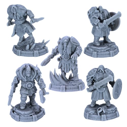 Forged Terrain Descendants of Tyr - 5 Viking Barbarian Miniatures | 32 mm Skala Resin Models | Daybreak Miniatures | Unlackierte RPG-Figuren | D&D spielbare Charaktere und Wargaming-Helden Forged Terrain Descendants of Tyr - 5 Viking Barbarian Miniatures | 32 mm Skala Resin Models | Daybreak Miniatures | Unlackierte RPG-Figuren | D&D spielbare Charaktere und Wargaming-Helden von Forged Terrain