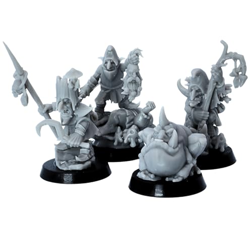 Forged Terrain Goblin-Charaktere, 32 mm Fantasy-Miniaturen für Tabletop-Kriegsspiele, DND, Pathfinder, RPGs und TTRPGs, 3D-gedruckte Kobold-Krieger und Abenteurer für Wargaming und Rollenspiele von Forged Terrain