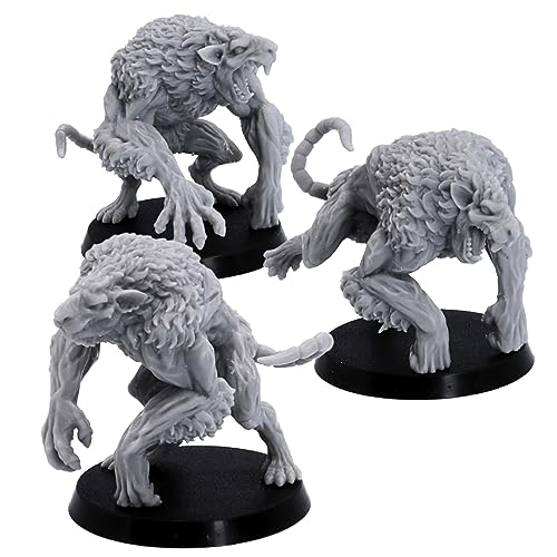 Forged Terrain Ratmen Brutes Figuren für 32 mm große Tabletop Wargaming, Rollenspiele, Dire Rat Oger Fantasy Figuren Forged Terrain Ratmen Brutes Figuren für 32 mm große Tabletop Wargaming, Rollenspiele, Dire Rat Oger Fantasy Figuren von Forged Terrain