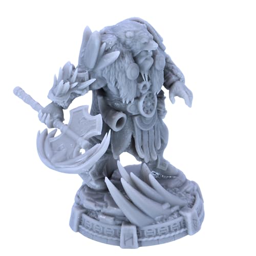 Icebjörn Horgast – Wikingerhelden-Miniatur aus Die Nachkommen von Tyr, 32 mm großes Harzmodell, Daybreak-Miniaturen, lizenziert, unlackiertes Sammlerstück für Wargaming, RPGs und Malerei von Forged Terrain