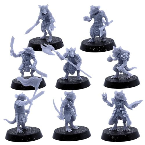 Rat Warriors Miniatur-Ratmen-Figur für 28 mm Dungeons and Dragons, Miniatur-Gaming, Fantasy-Rollenspiele, Tischspiele Rat Warriors Miniatur-Ratmen-Figur für 28 mm Dungeons and Dragons, Miniatur-Gaming, Fantasy-Rollenspiele, Tischspiele von Forged Terrain
