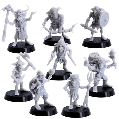 Tribal Goblin Tribe Unit Miniaturfigur für 32 mm Dungeons and Dragons Miniaturspiele, Tischspiele Kobold Bundle Pack Fantasy TTRPG Rollenspiele Tribal Goblin Tribe Unit Miniaturfigur für 32 mm Dungeons and Dragons Miniaturspiele, Tischspiele Kobold Bundle Pack Fantasy TTRPG Rollenspiele von Forged Terrain