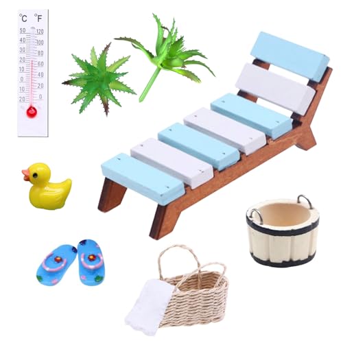 Forhandy Miniatur Deko Sauna Zubehör, 9 Teile Mini Wellness Deko Zubehör Geschenk, Miniatur Deko Sauna Zubehör Set Strand Mikrolandschaft für Foto-Requisiten und DIY Deko Strand Garten Forhandy Miniatur Deko Sauna Zubehör, 9 Teile Mini Wellness Deko Zubehör Geschenk, Miniatur Deko Sauna Zubehör Set Strand Mikrolandschaft für Foto-Requisiten und DIY Deko Strand Garten von Forhandy
