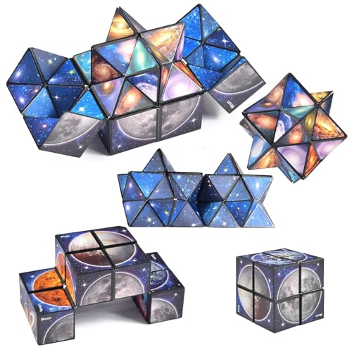 2 in 1 Magic Cube Set, Sternenklarer Himmel Zauberwürfel Infinity, Magic Puzzle, 3D Puzzle Würfel, Stressabbau Spielzeug für Kinder und Erwachsene von Forhome